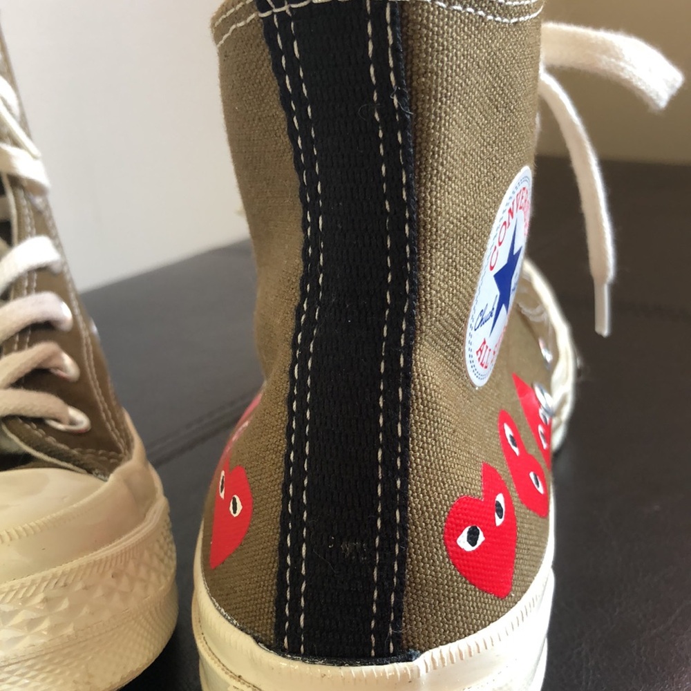 Converse Women/Men’s Chuck Taylor Comme des Garçon Woman sz 6, Men sz4. Olive - Picture 5 of 10